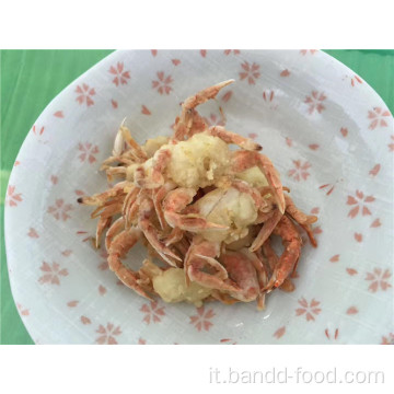 Crabo marino fritto con cibo congelato